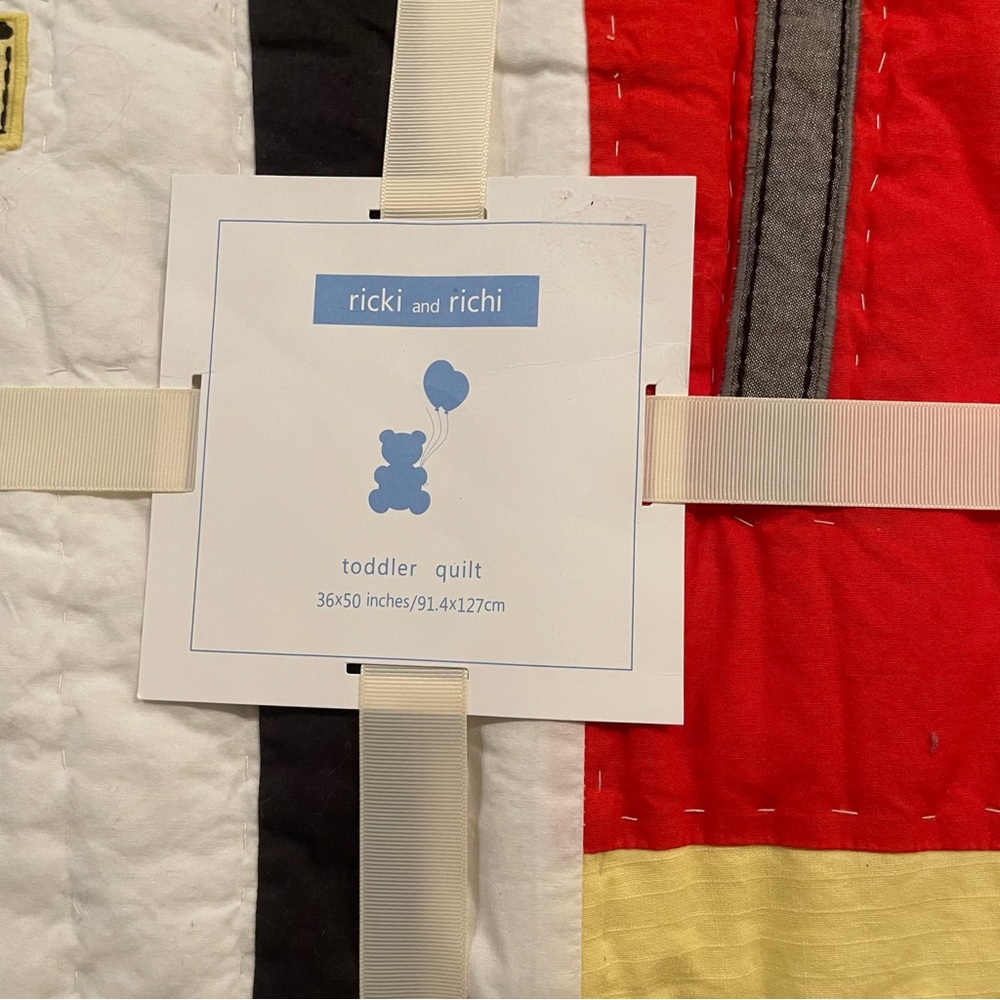 Ricki and Richi toddler quilt animals giraffe Elephant - Picture 5 of 6